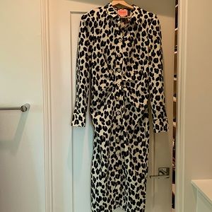 Kate Spade leopard print long sleeved dress.